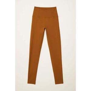Girlfriend Collective Compressive High Rise Leggings in Saddle Orange size M